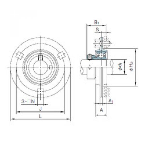 Bearing housed units KHPF205A NACHI #1 image