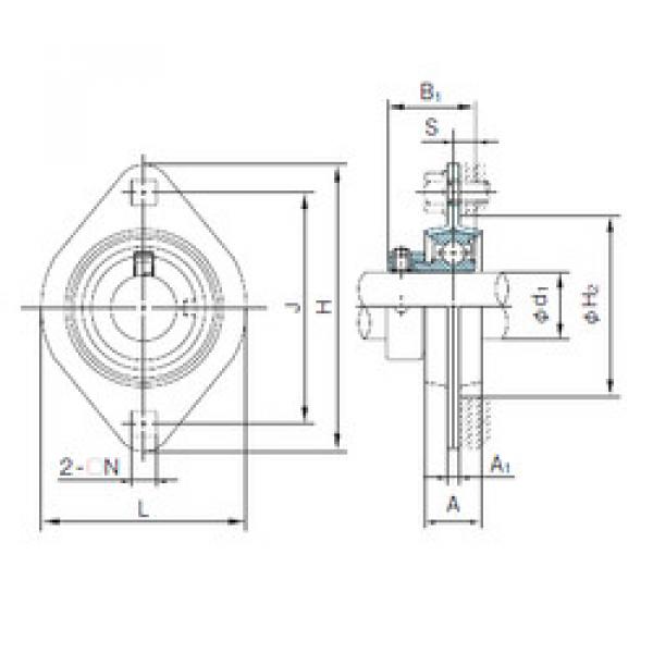 Bearing housed units KHPFL205A NACHI #1 image