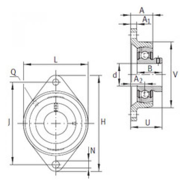 Bearing housed units PCJTY60-N INA #1 image