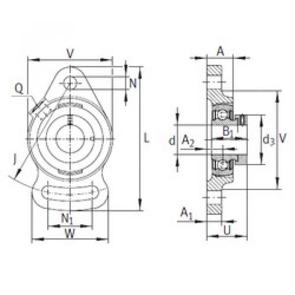 Bearing housed units PSFT20 INA #1 image