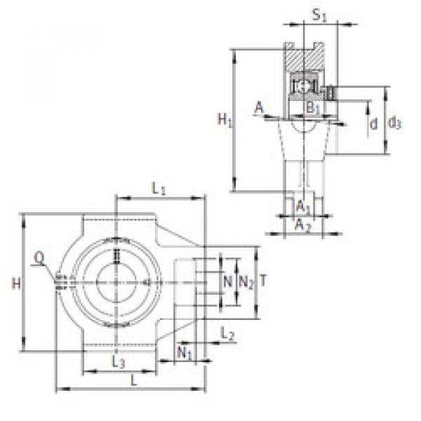 Bearing housed units PTUE20 INA #1 image