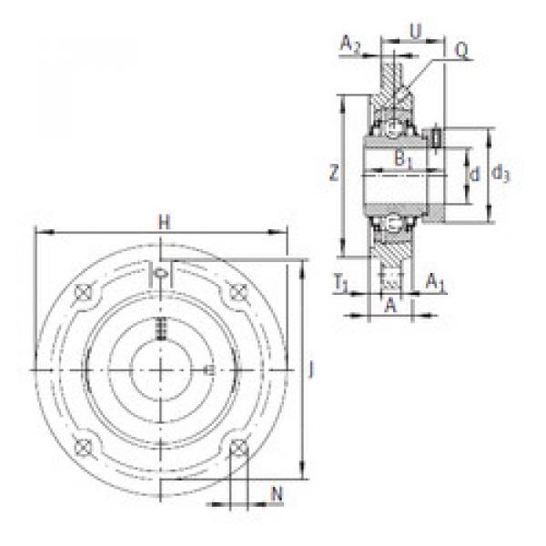 Bearing housed units RFE25 INA #1 image