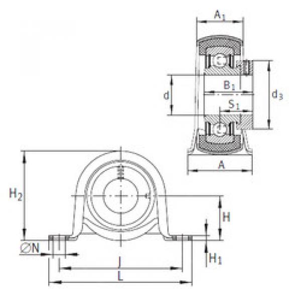 Bearing housed units RPB20 INA #1 image