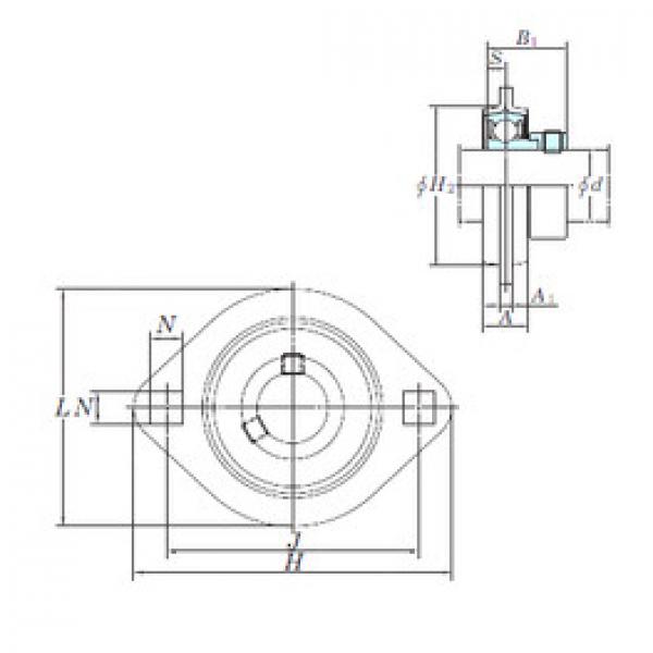 Bearing housed units SAPFL201 KOYO #1 image