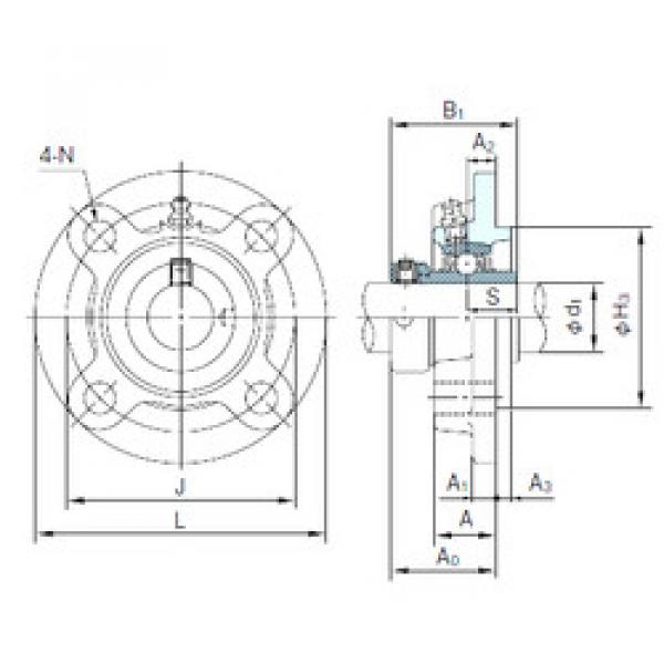 Bearing housed units UGFC206 NACHI #1 image