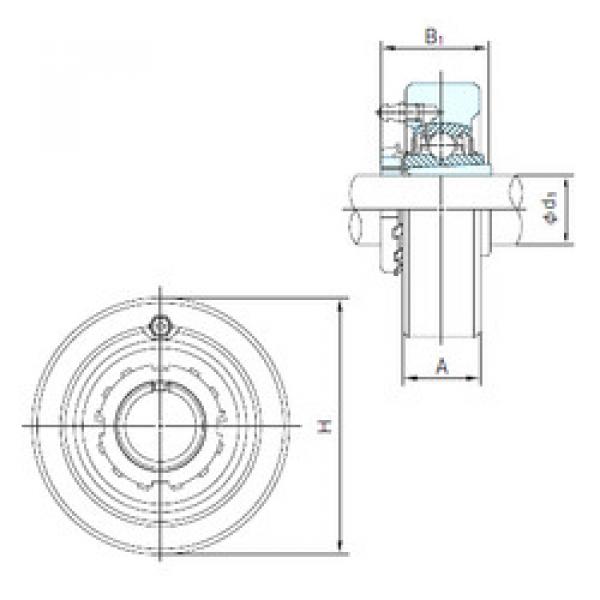 Bearing housed units UKC207+H2307 NACHI #1 image