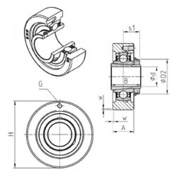 Bearing housed units UKC206H SNR #1 image