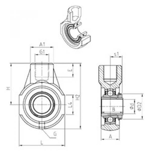 Bearing housed units UKEHE205H SNR #1 image