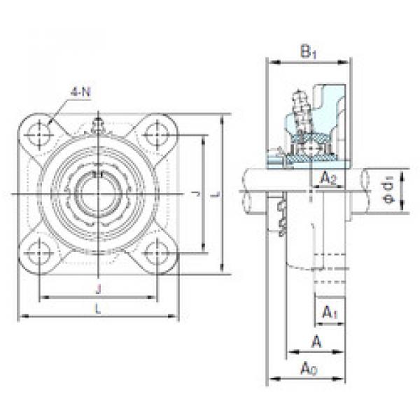 Bearing housed units UKF206+H2306 NACHI #1 image