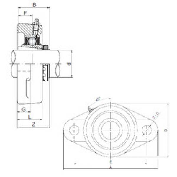 Bearing housed units UKFL211 CX #1 image