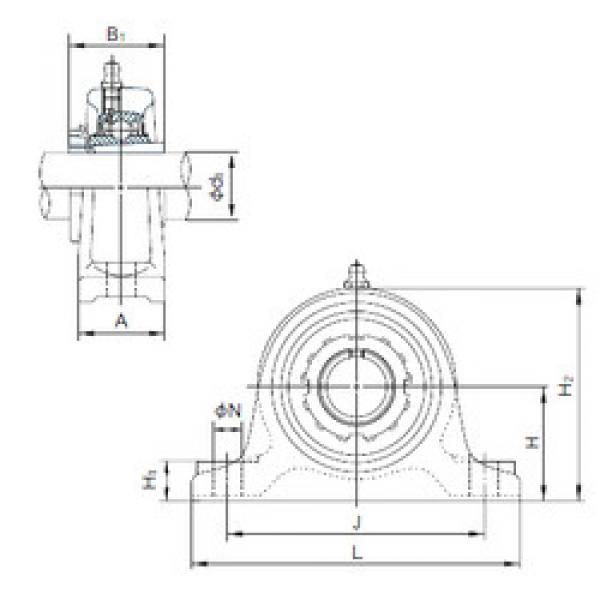 Bearing housed units UKIP208+H2308 NACHI #1 image