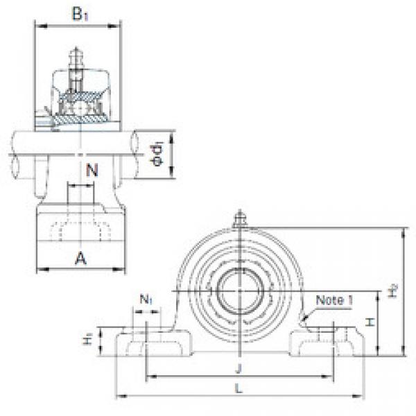 Bearing housed units UKP207+H2307 NACHI #1 image