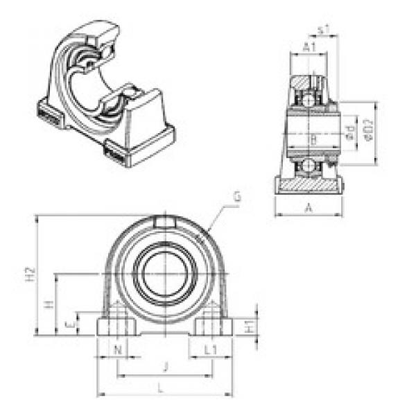 Bearing housed units UKPA205H SNR #1 image