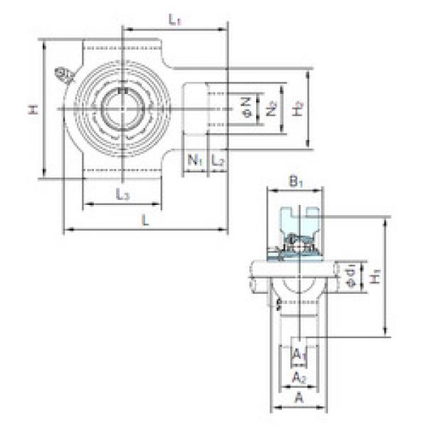 Bearing housed units UKT205+H2305 NACHI #1 image