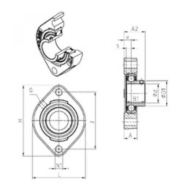 Bearing housed units USFD203M100 SNR #1 image