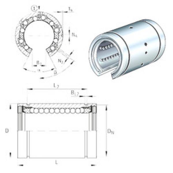 linear bearing shaft KBO12-PP INA #1 image