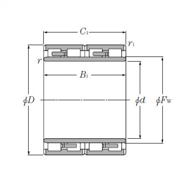 Four Row Cylindrical Roller Bearings NTN 4R10011 #4 image