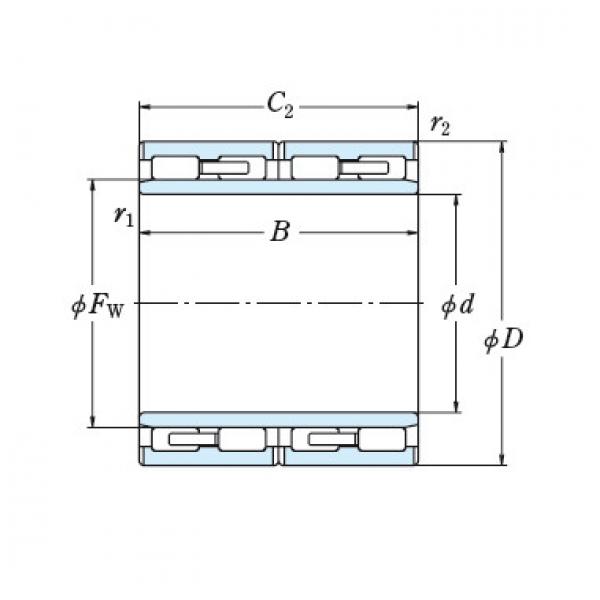 FOUR ROW CYLINDRICAL ROLLER BEARINGS NSK 100RV1401 #4 image