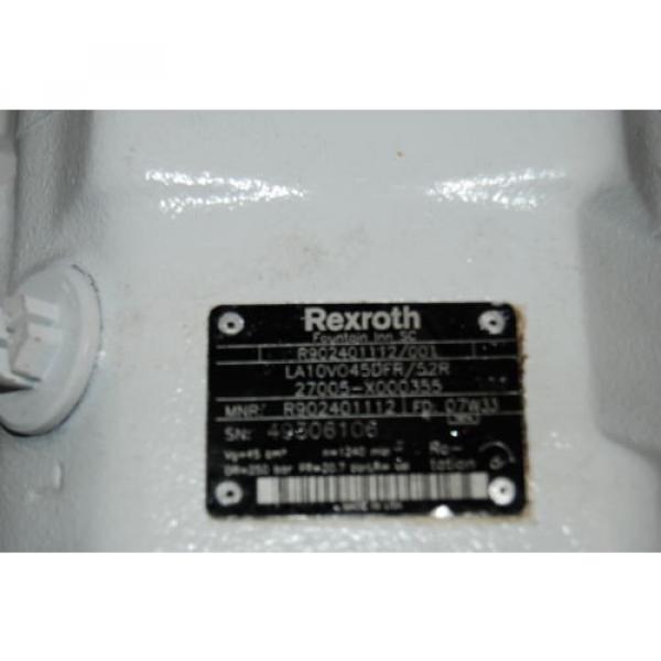 REXROTH AXIAL PISTON PUMP LA10V045DFR/52R 3600 PSI REXROTH  R902401112/001 NEW #2 image