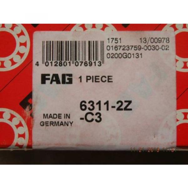 New FAG 6311-2Z-C3 NIB #3 image