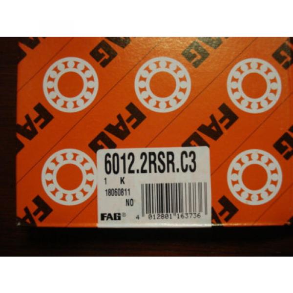 FAG Deep Groove Bearing, Sealed, 60mm x 95mm x 18mm, 6012.2RSR.C3, 8415eGE2 #5 image