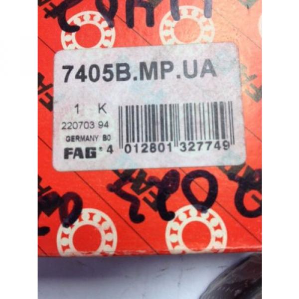 FAG Angular Contact Ball Bearing, 7405-B-MP-UA, New, Made In Germany #4 image