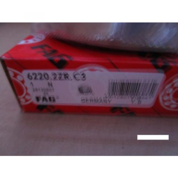 Fag 6220-2ZR C3 Single Row Ball Bearing(=2 SKF 2Z, NSK ZZ,NTN, Fafnir 220KDD) #2 image