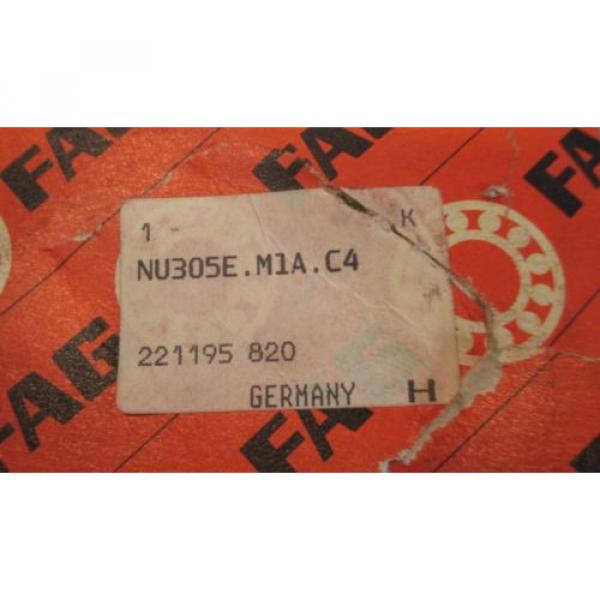 FAG NU305E.M1A.C4 Inner Race Roller Bearing 62mm OD, 25mm ID, 17mm Width NIB #2 image