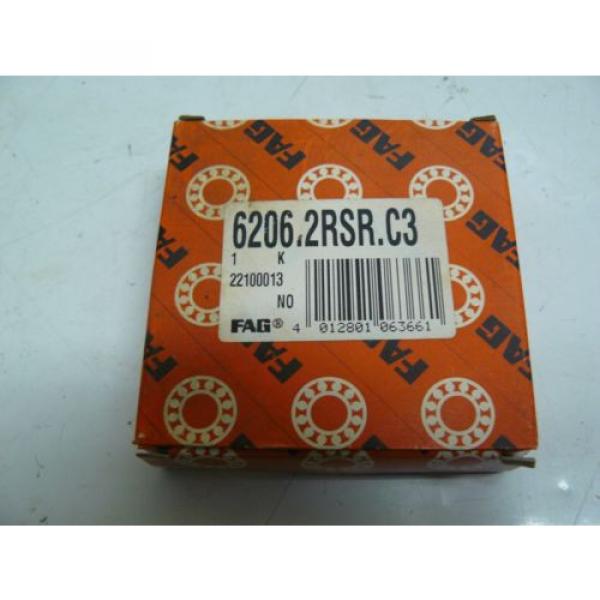 NEW FAG 6206.2RSR.C3 BEARING 30MM ID 62MM OD 16MM HT #4 image