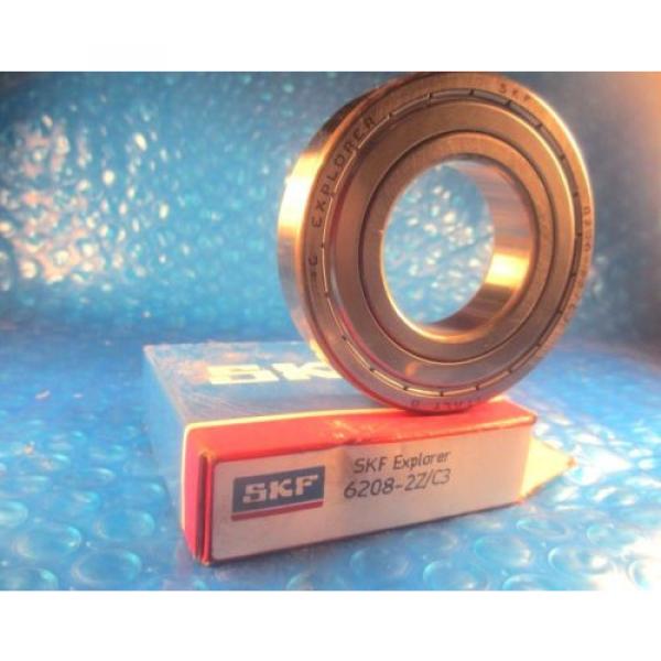 SKF 6208 2Z C3, Deep Groove Roller Bearing (=2 NTN, FAG, NSK ZZ, Fafnir 208KDD) #1 image