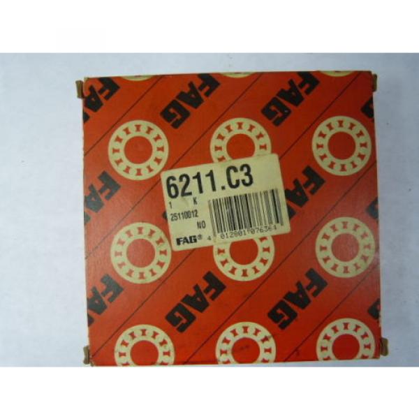 Fag 6211.C3 Single Row Ball Bearing 55x100x21mm ! NEW ! #5 image