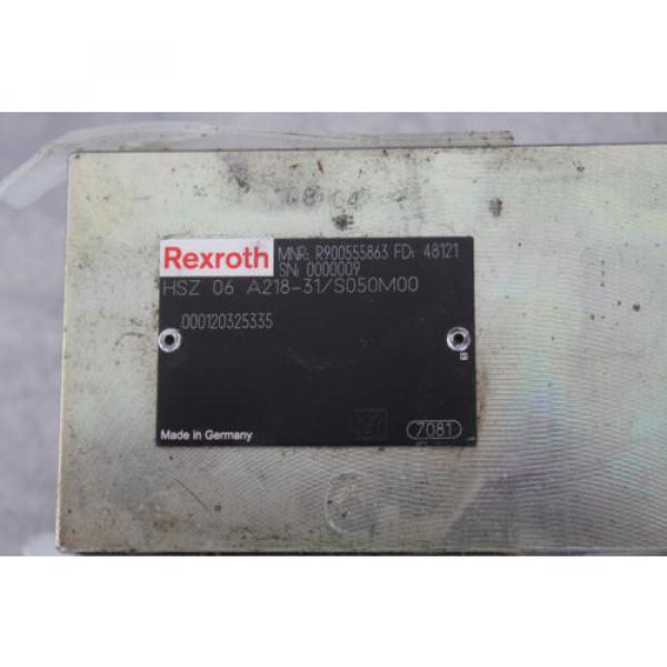 BOSCH REXROTH HSZ06A218-31/S050M00 R900555863 HYDRAULIC VALVE #2 image