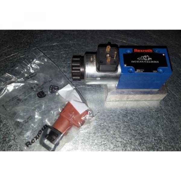 Rexroth Hydraulic Valve, 4-way directional, single solenoid 4WE6C6X/EG12N9K4 #1 image