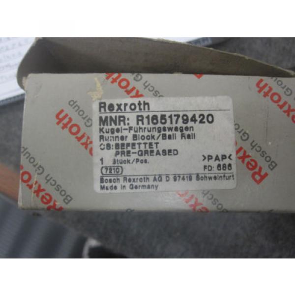 NEW REXROTH LINEAR BEARING # R165179420 #2 image