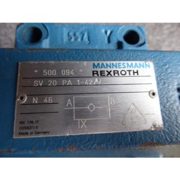 NEW REXROTH HYDRAULIC VALVE SV20PA1-42/V #2 image