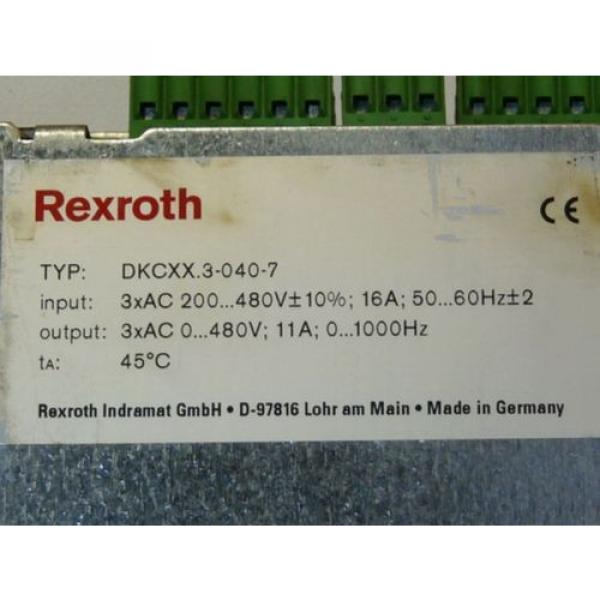 Rexroth Indramat DKC03.3-040-7-FW Eco-Drive Frequenzumrichter Serien Nr. DKC033- #5 image