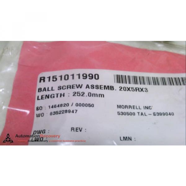 REXROTH R151011990, BALL SCREW ASSEMBLY, LENGTH: 252 MM,, NEW* #226206 #3 image