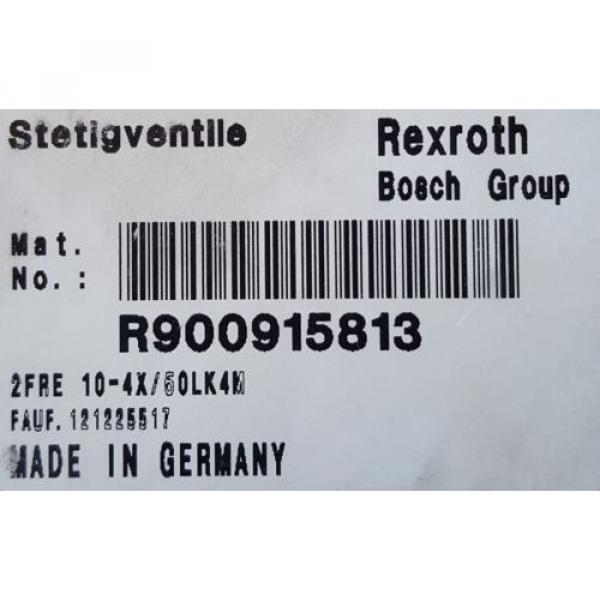 NEW!!  REXROTH 2FRE10-44/50LK4M CONTROL VALVE R900915813  2FRE 10-44/50 BOSCH #4 image