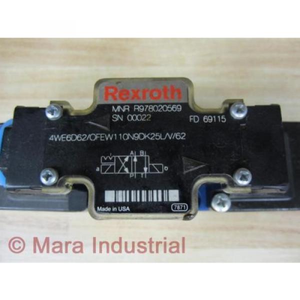 Rexroth Bosch R978020569 Valve 4WE6D62/OFEW110N9DK25L/V/62 - New No Box #2 image