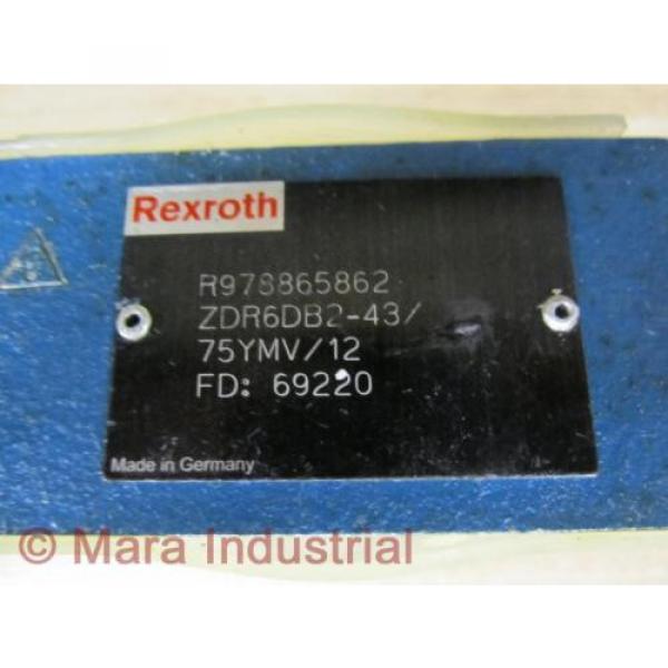 Rexroth Bosch R978865862 Valve ZDR6DB2-43/75YMV/12 - New No Box #2 image