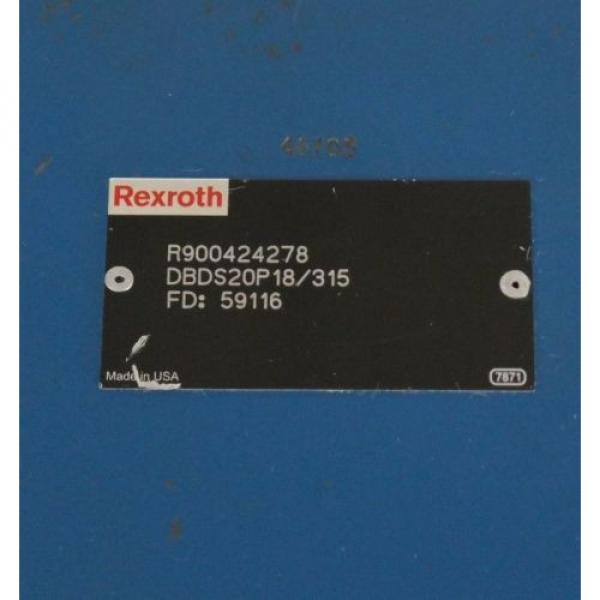 NEW REXROTH R900424278 VALVE DBDS20P18/315 FD: 59116 #5 image