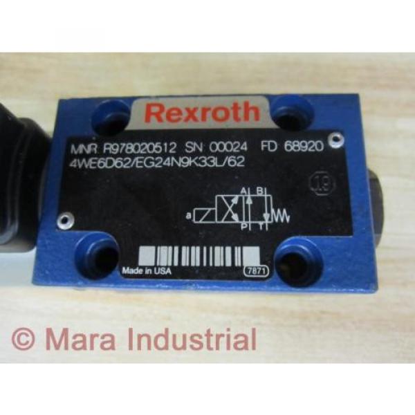 Rexroth Bosch R978020512 Valve 4WE6D62/EG24N9K33L/62 - New No Box #2 image