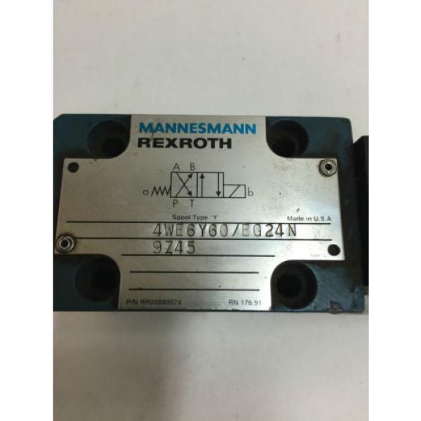 NEW MANNESMANN REXROTH HYDRAULIC VALVE 4WE6Y60/EG24N9Z45 #2 image