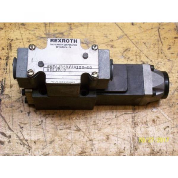 REXROTH VALVE 4WE6 4WE6JB5X/AW120-60 with REXROTH 120V 46VA , WU35-0-A #1 image