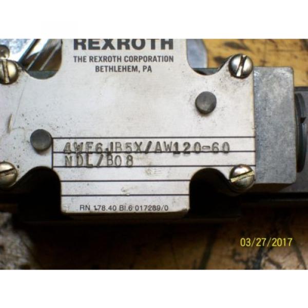 REXROTH VALVE 4WE6 4WE6JB5X/AW120-60 with REXROTH 120V 46VA , WU35-0-A #2 image