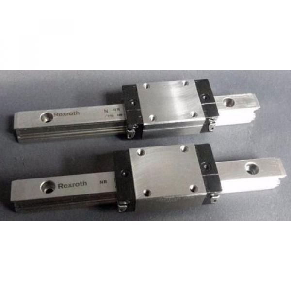 Rexroth N NR 7210 Linear Slide Rail 6-1/4&#034; w/ Block R201119330 Lot of 2 #1 image