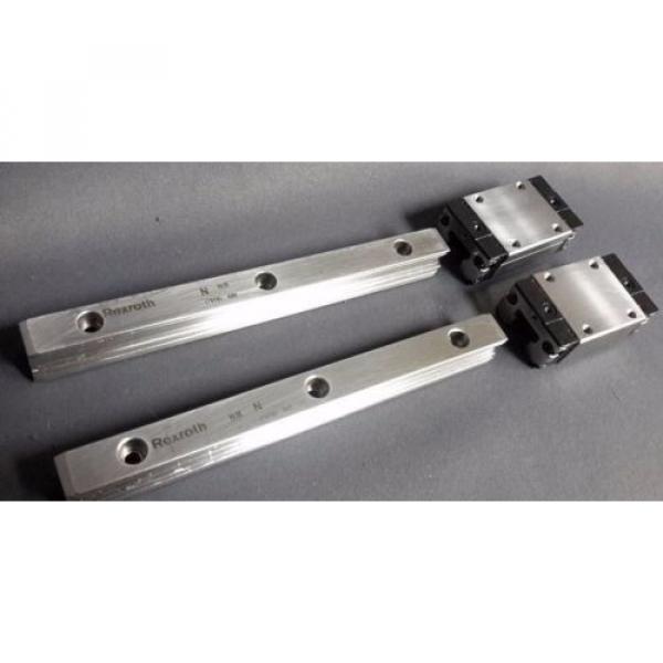 Rexroth N NR 7210 Linear Slide Rail 6-1/4&#034; w/ Block R201119330 Lot of 2 #3 image