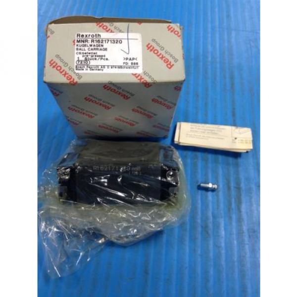 NEW REXROTH R162171320 RUNNER BLOCK BALL CARRIAGE LINEAR BEARING (U4) #1 image