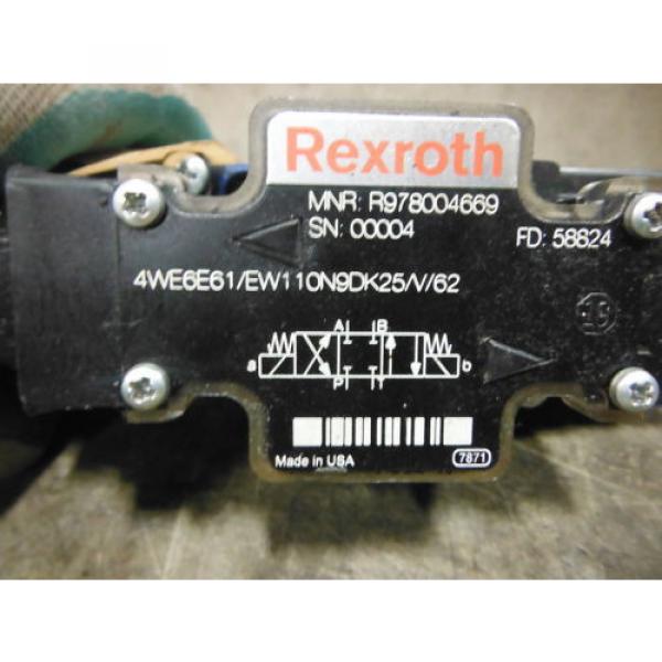 REXROTH VALVE 4WE6E61/EW110N9DK25/V/62 ~ Used #2 image